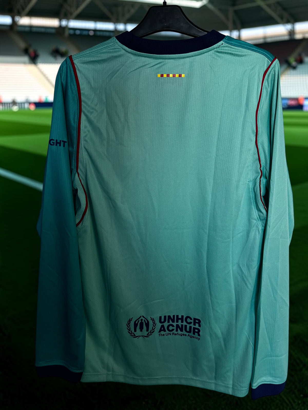 Tricou de fotbal - Ediție de fan Barcelona albastru mânecă lungă