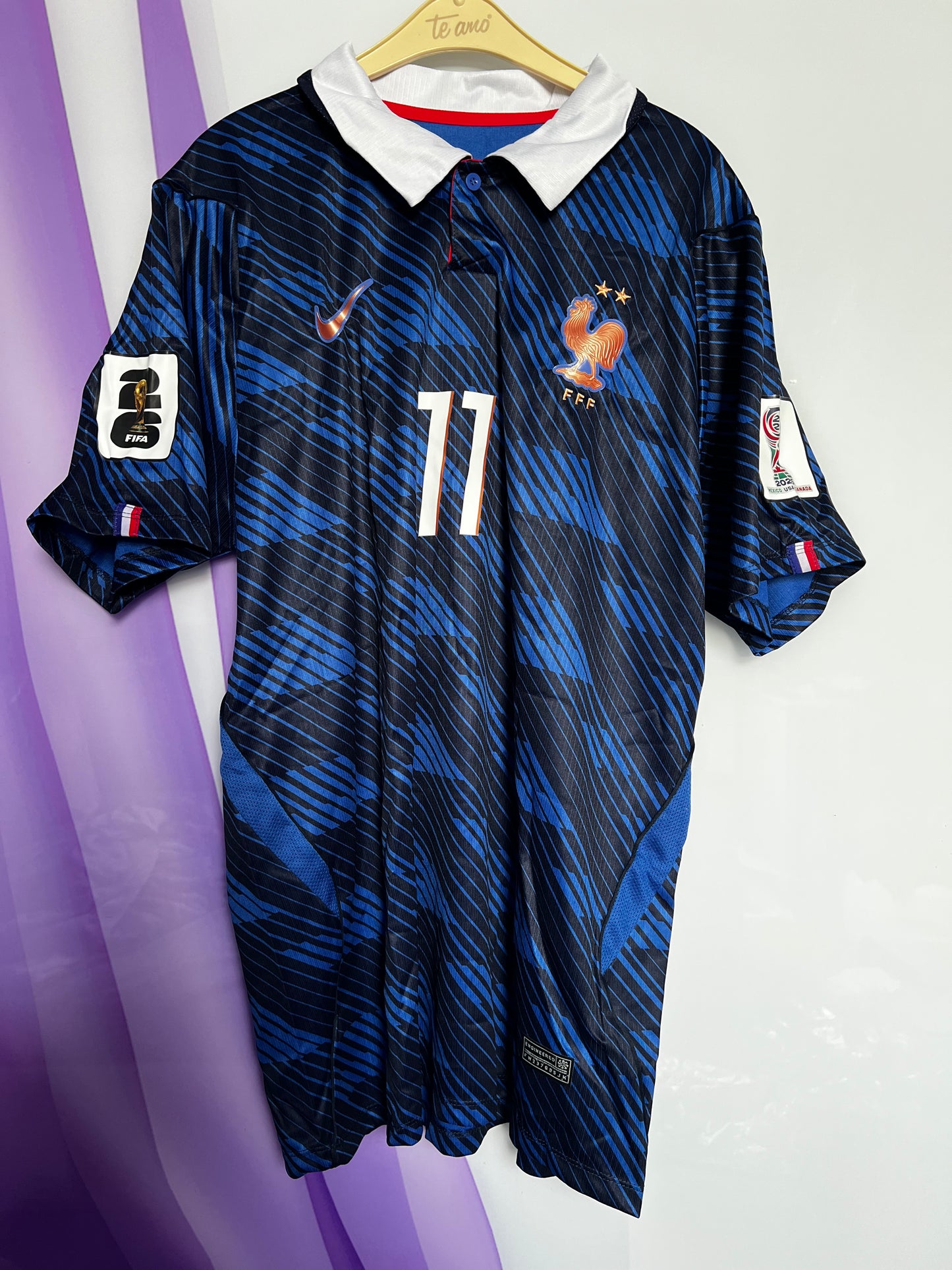 Tricou fotbal – Fan Edition Franța- Olise-Albastru