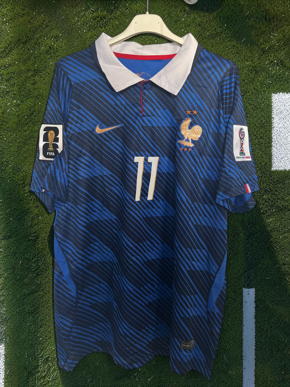 Tricou fotbal – Fan Edition Franța- Olise-Albastru