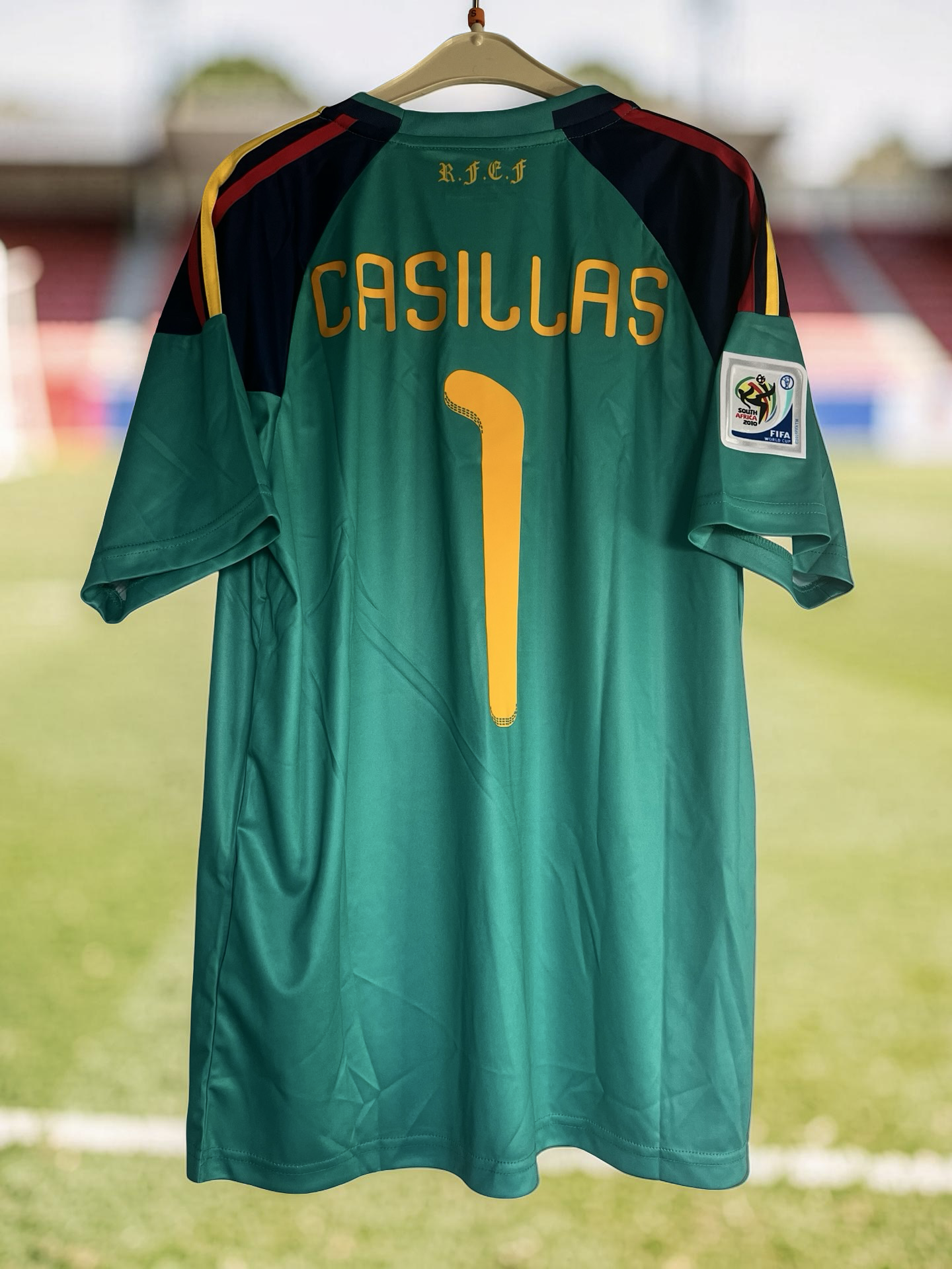 Tricou fotbal – Fan Edition Spania- Casillas- Turcoaz