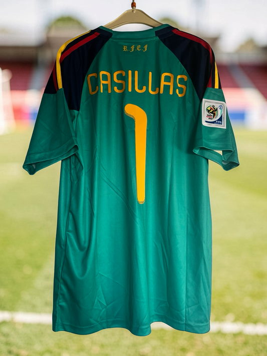 Tricou fotbal – Fan Edition Spania- Casillas- Turcoaz