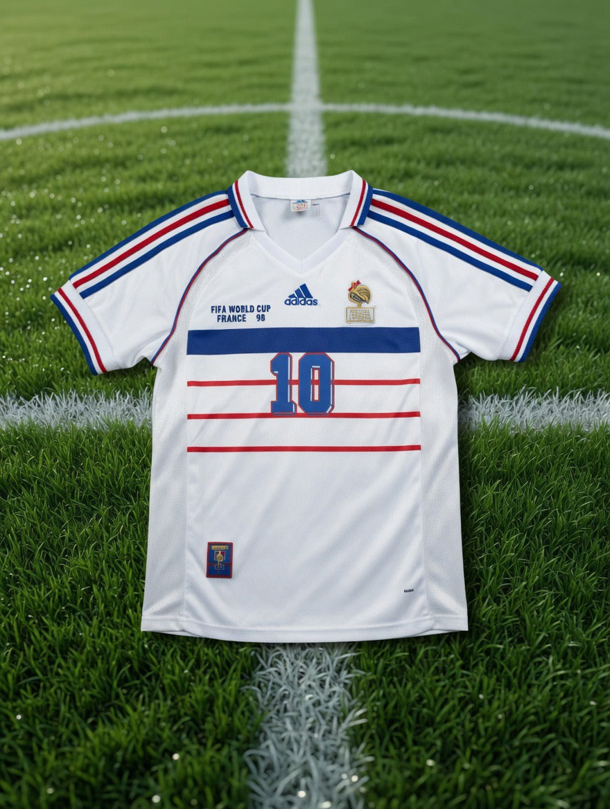 Tricou fotbal – Fan Edition Franța- Zidane-Alb
