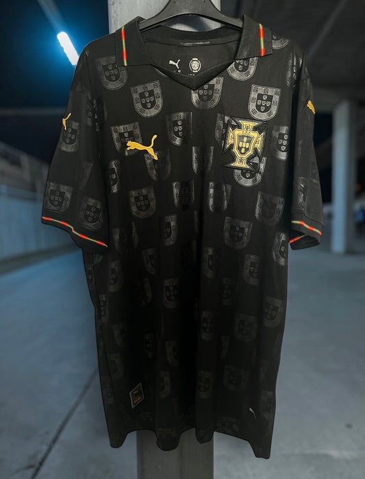 Tricou fotbal – Fan Edition Portugalia- Negru