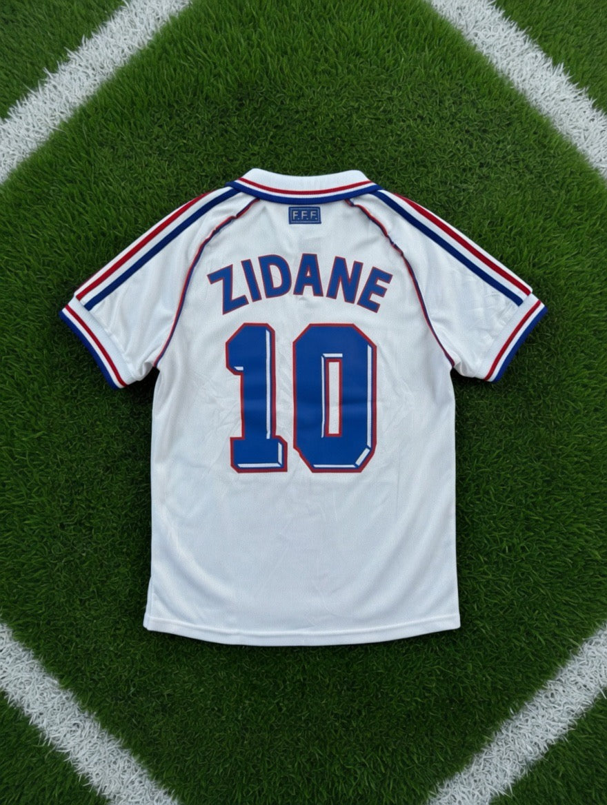 Tricou fotbal – Fan Edition Franța- Zidane-Alb