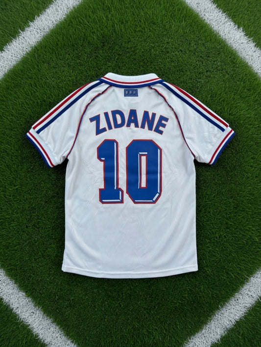 Tricou fotbal – Fan Edition Franța- Zidane-Alb