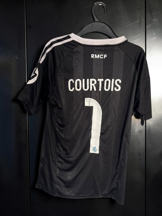 Tricou de fotbal – Ediție de fan – Real Madrid – Courtois – Negru