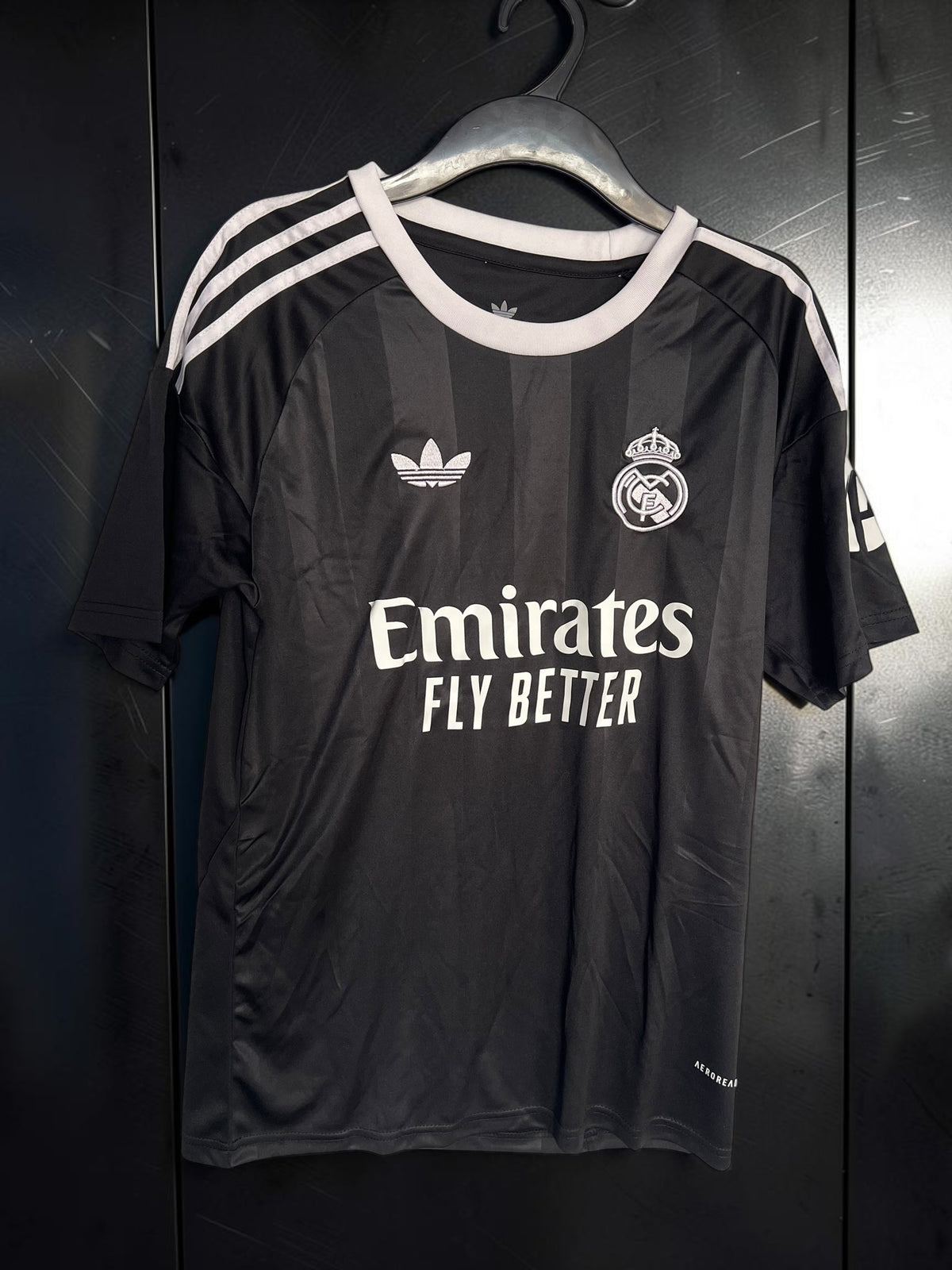 Tricou de fotbal – Ediție de fan – Real Madrid – Courtois – Negru