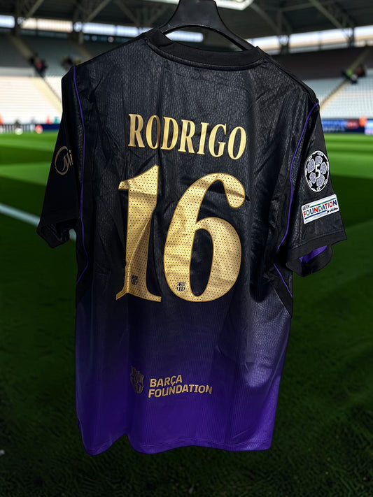Tricou de fotbal – Ediție de fan Barcelona-Rodrigo-Violet