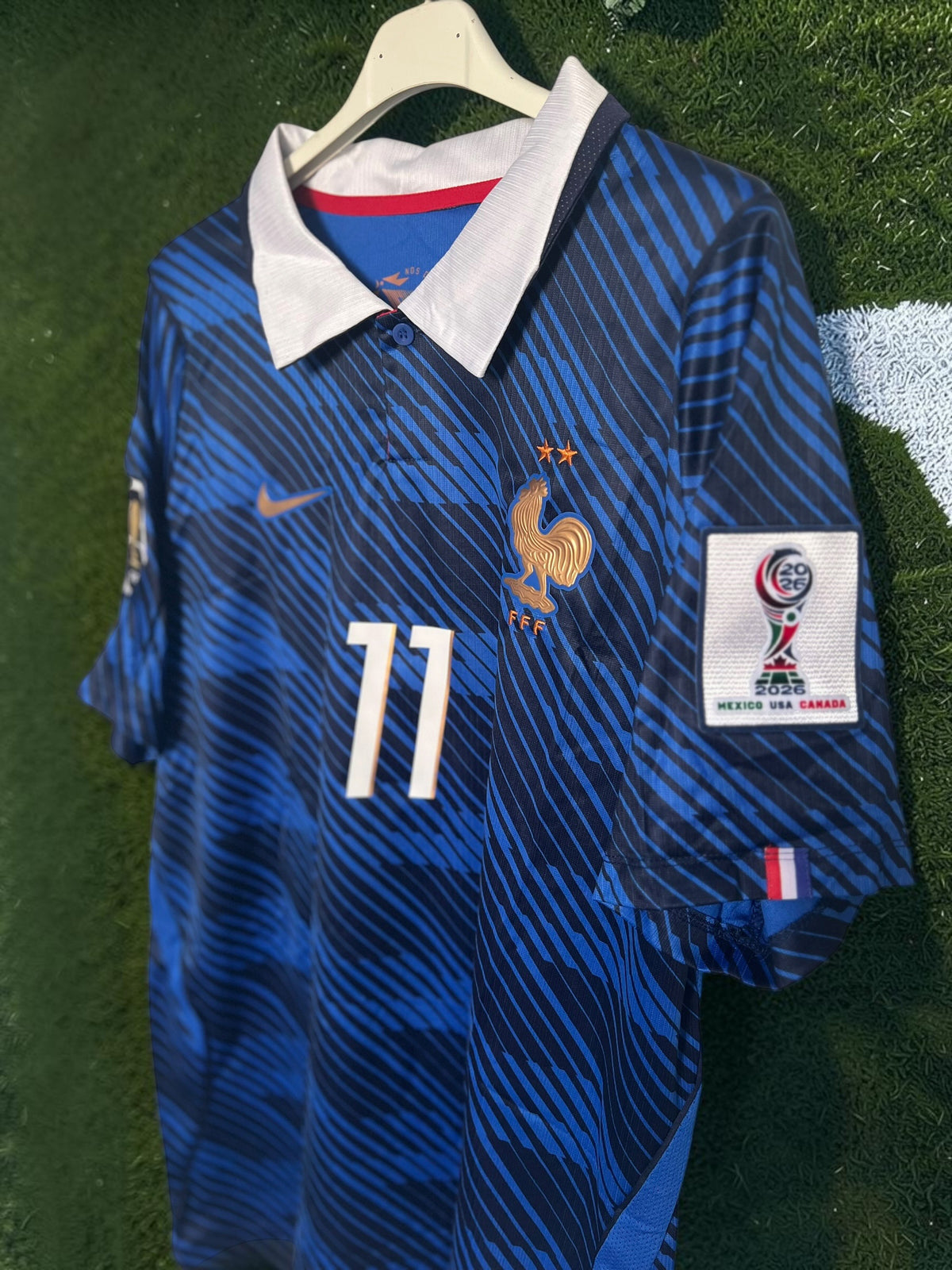 Tricou fotbal – Fan Edition Franța- Olise-Albastru