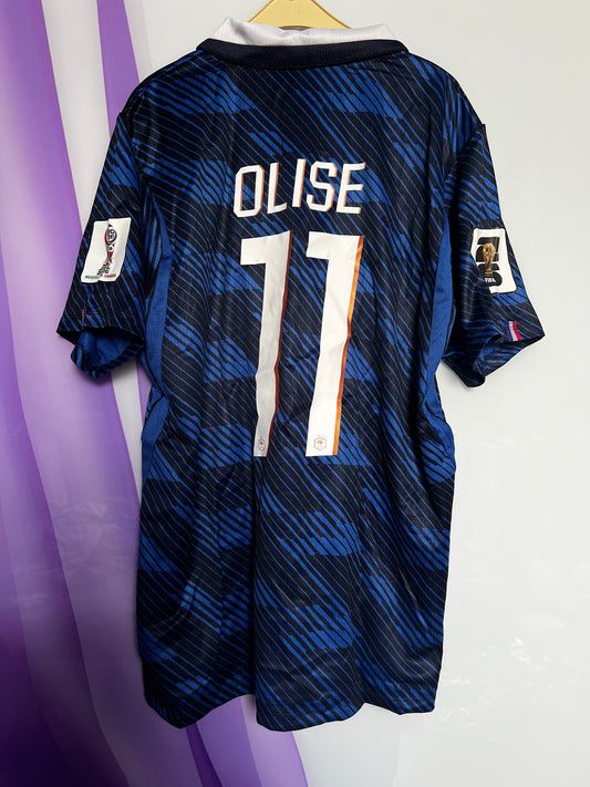 Tricou fotbal – Fan Edition Franța- Olise-Albastru