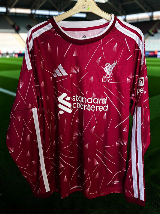 Tricou de fotbal – Ediție de Fan – Liverpool – Mânecă Lungă