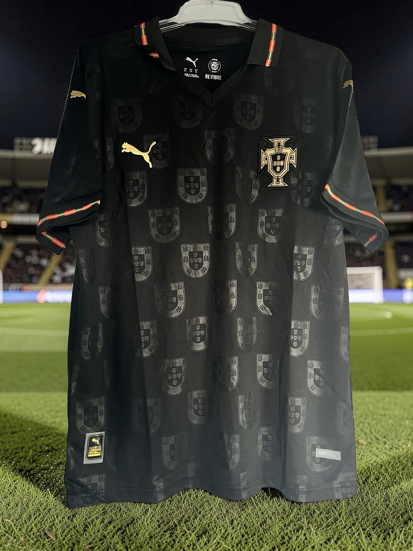 Tricou fotbal – Fan Edition Portugalia- Negru
