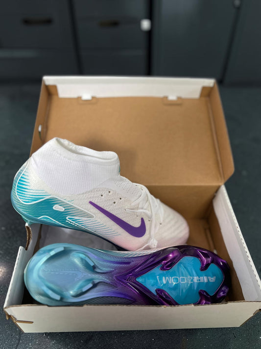 Ghete de fotbal Performance Alb/Violet
