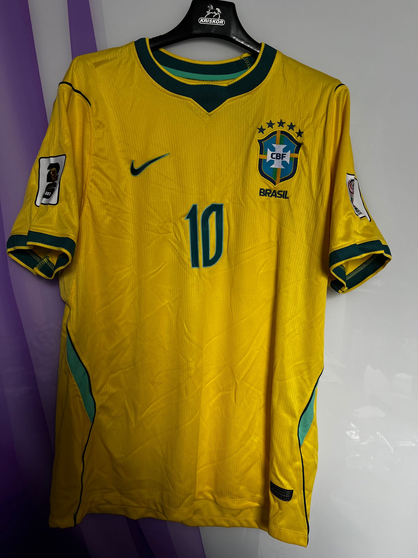 Tricou fotbal – Fan Edition Brazilia- Vini Jr-Galben