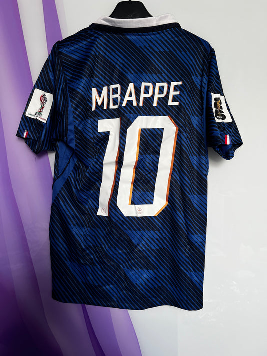 Tricou fotbal – Fan Edition Franța- Mbappe-Albastru