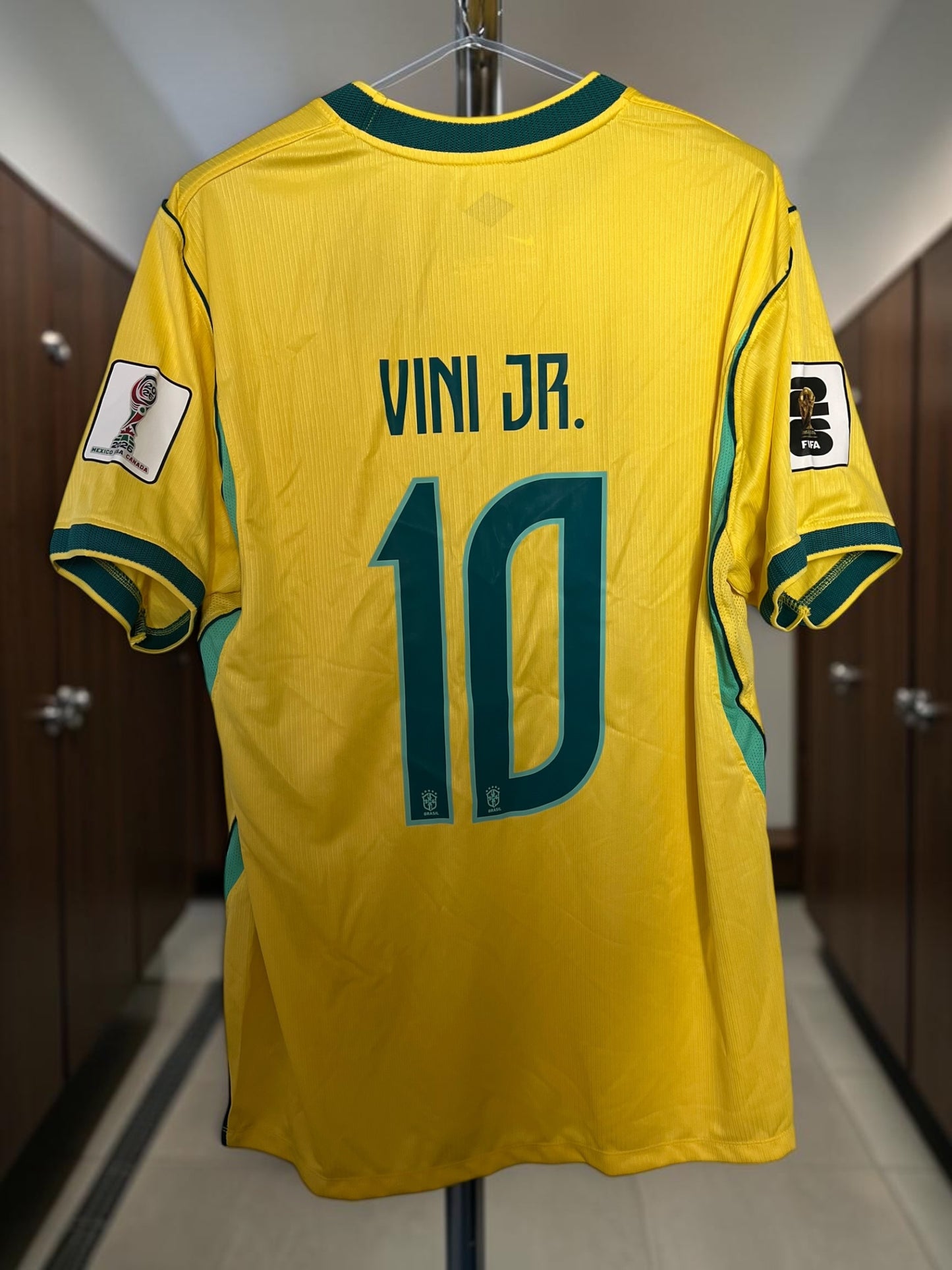 Tricou fotbal – Fan Edition Brazilia- Vini Jr-Galben